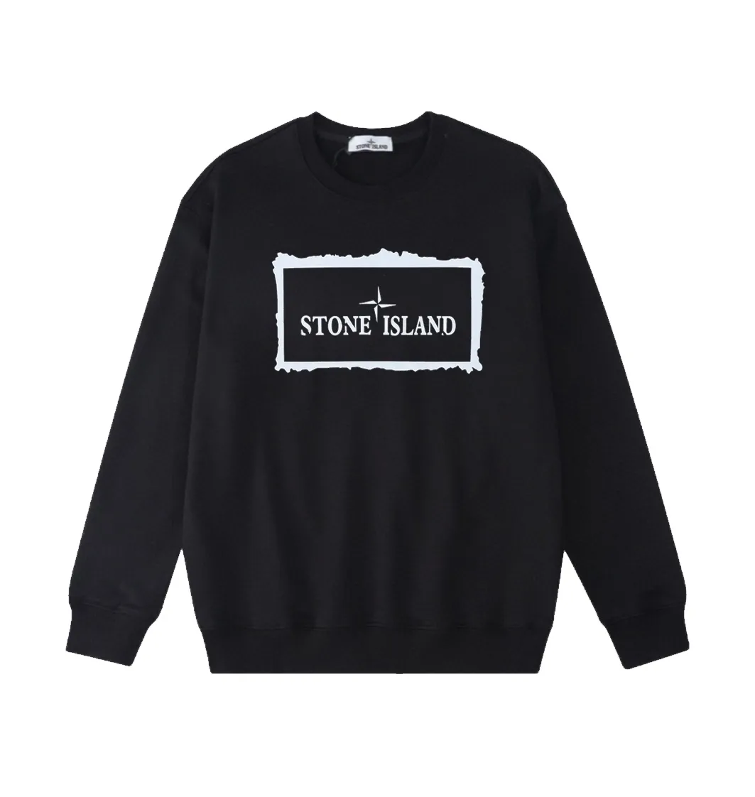 W809#P160💰 Stone Island Stone Island broken square logo printed round neck long-sleeved sweatshirt on the front and back! Versatile base round neck sweatshirt for couples! Simple armband design, customized 1*1 thread (fine texture), 380g double-strand large terry fabric, very good quality, foreign trade craftsmanship, respect the original version! The threads at the cuffs and hem are all original bartacks! The time-consuming and material consumption distinguishes the ordinary version on the market! Tops worn by celebrities from all walks of life on INS, can be matched with couple styles!  Color: Black White Size: M-XXL